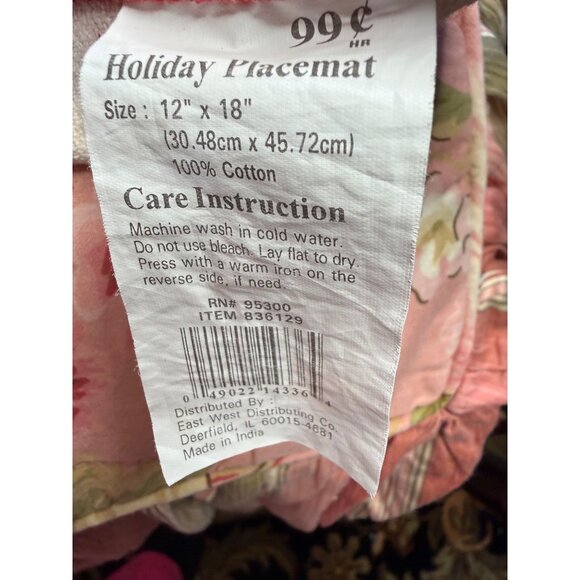 6 VTG East West Holiday Placemats Snowman Reversible table top decor granny read - Picture 2 of 13